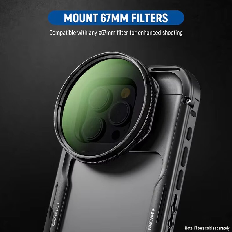 NEEWER Phone Cage Case - with 17mm Lens Baseplate and 67mm Filter Adapter