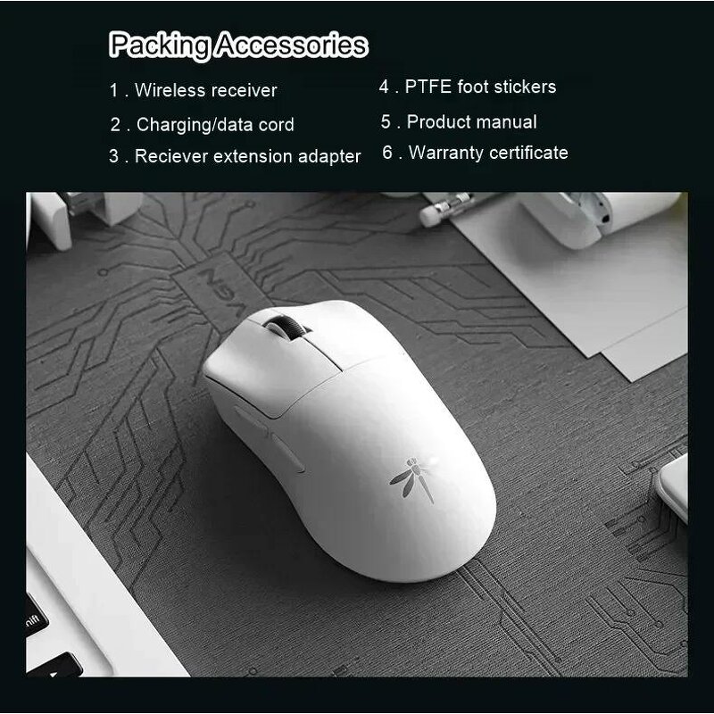 VGN Dragonfly F1 Pro Max - 2.4g Wireless 3395 55g Gaming Mouse for PC Gamers
