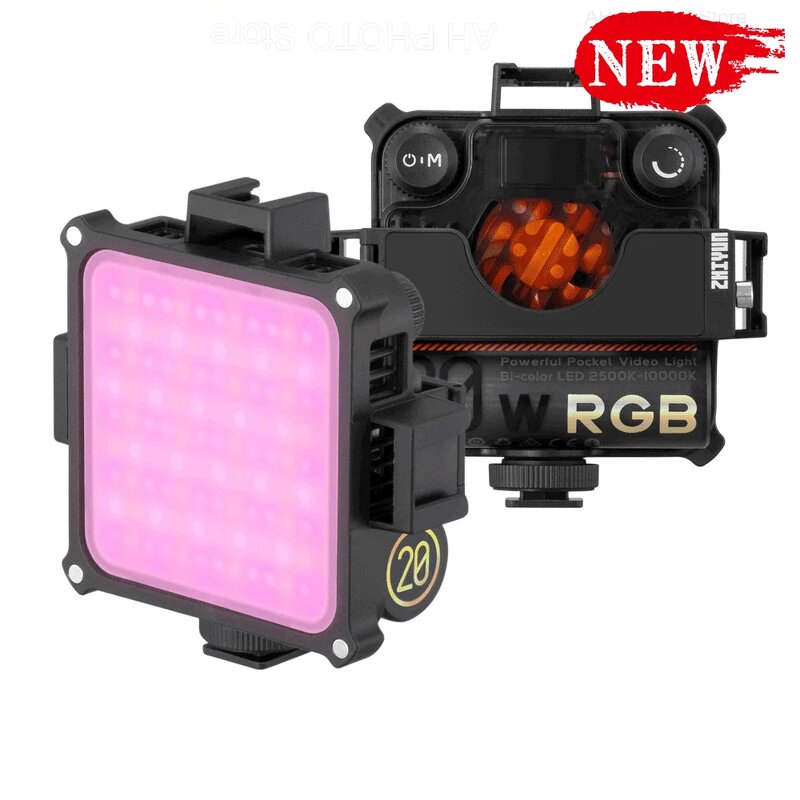 Zhiyun M20 M20C - Pocket 20W RGB LED Video Light 2500K-10000K App Control