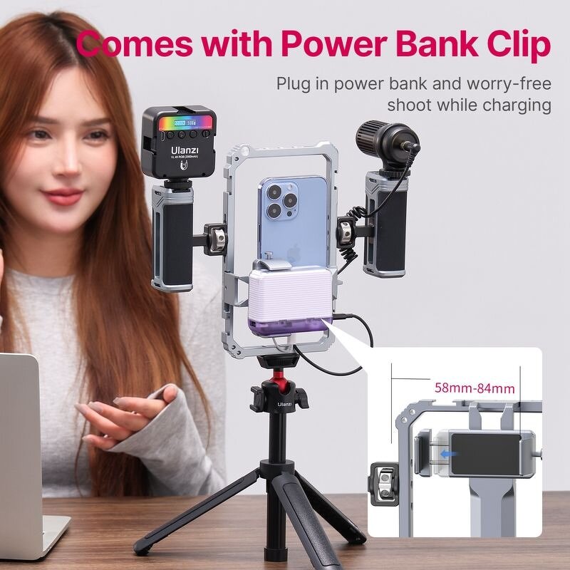 Aluminum Alloy Vlog Cage - Smart Phone Camera Rig