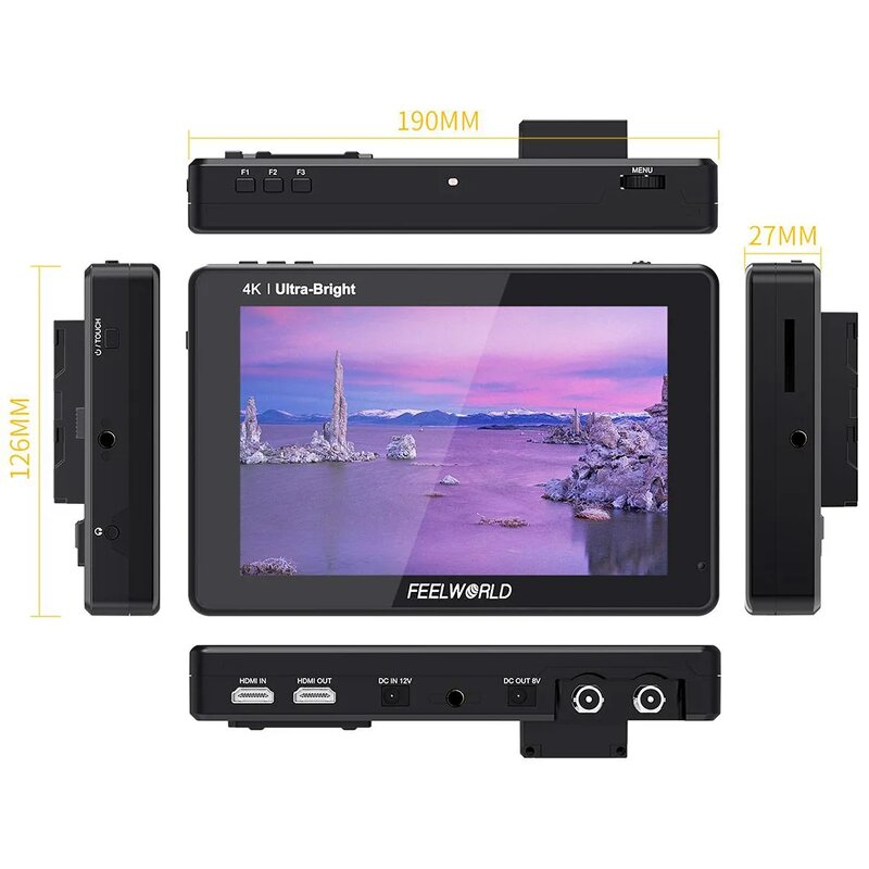 FEELWORLD LUT7S PRO - 7 Inch 2200nits 3D LUT Touch Screen DSLR Camera Field Monitor