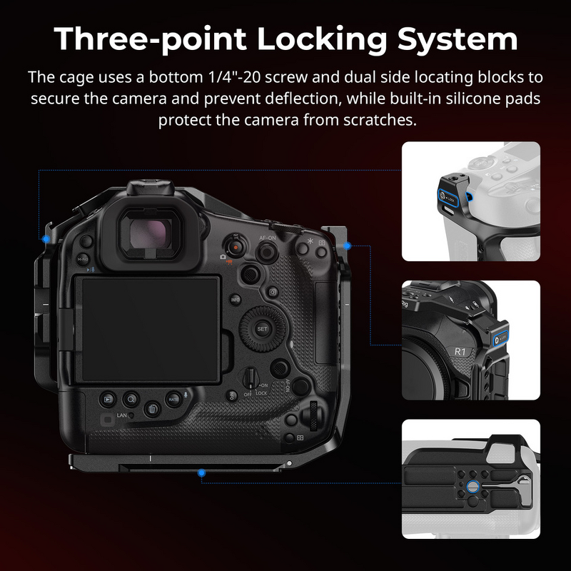 SmallRig 5413 Cage - for Canon EOS R1 Detachable Cold Shoe with Arca-Swiss