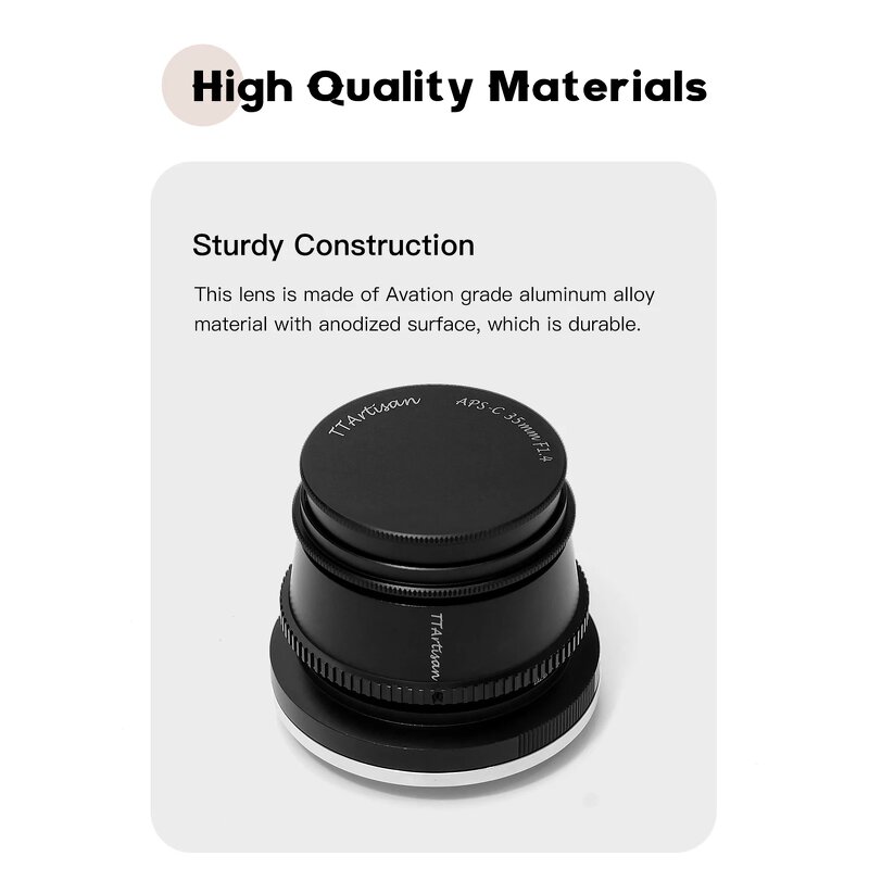 TTArtisan 35mm F1.4 - APS-C Prime Lens for Sony E Mount Fujifilm XF Nikon Z