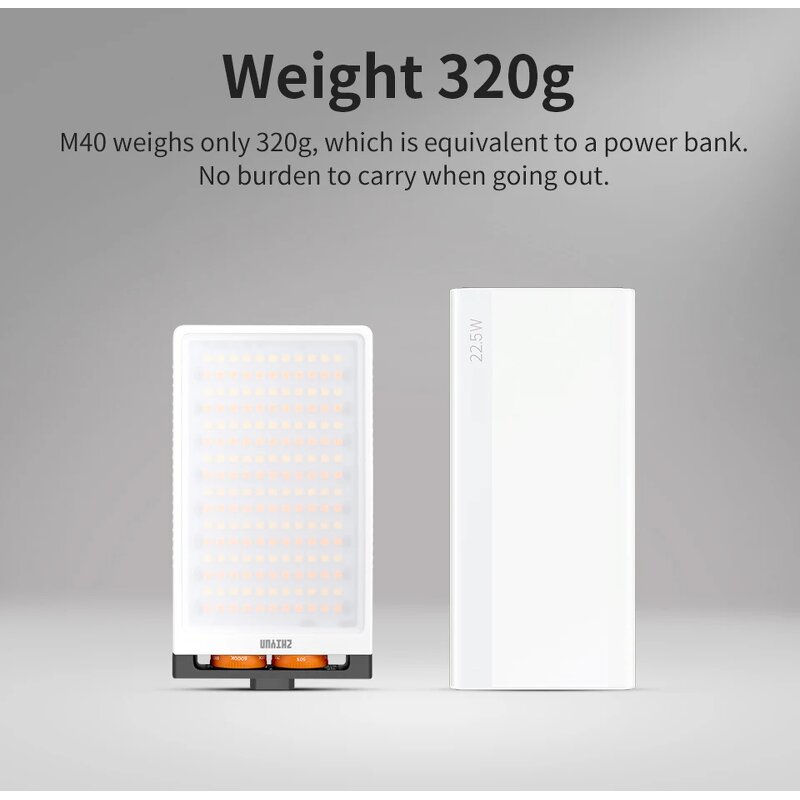 ZHIYUN FIVERAY M40 - Handheld Pocket Led Lights Photo Video Lamp Fill Light