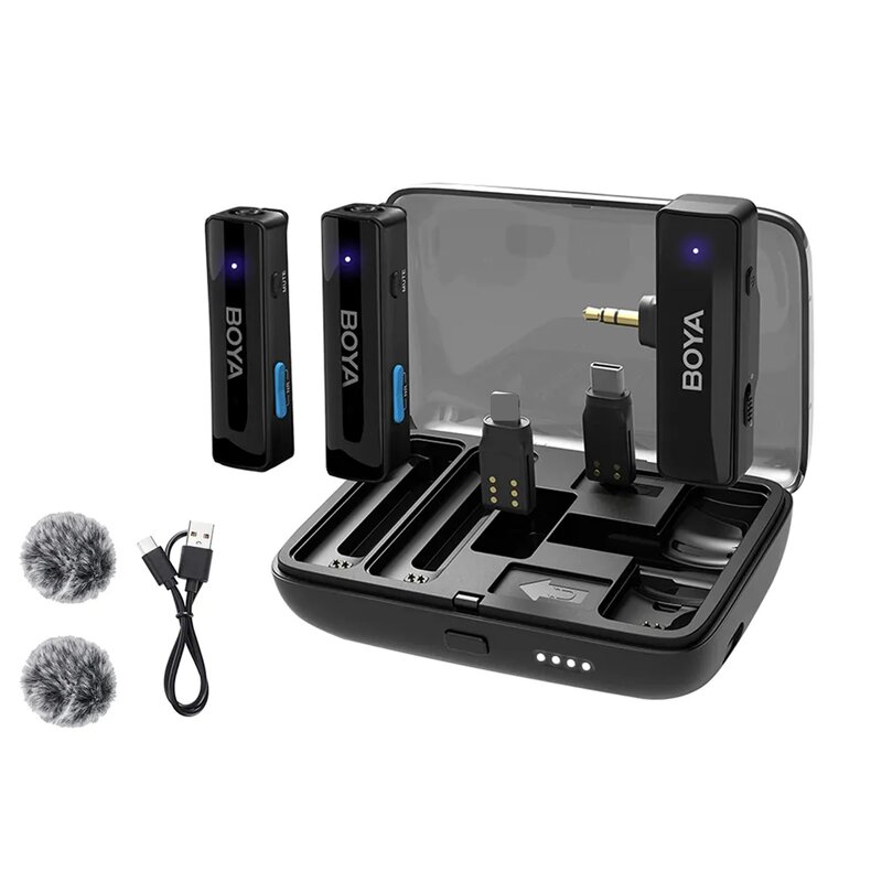 BOYA BOYALINK - Wireless Lavalier Lapel Microphone for iPhone Android DSLR Camera