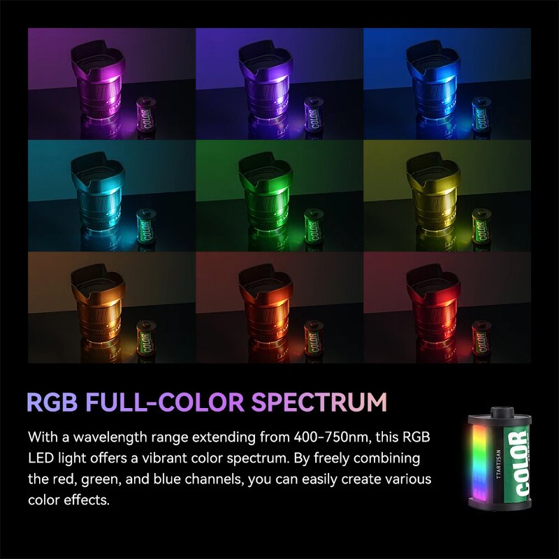TTArtisan RGB Mini Magnetic LED Fill Light - 400-750nM Visible Light