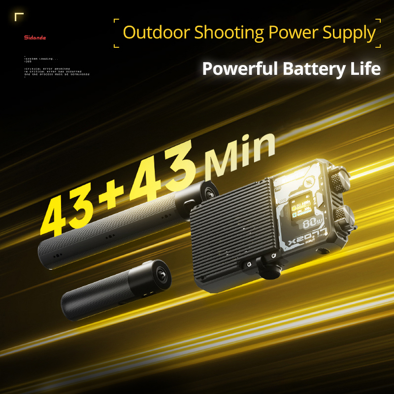 SIDANDE 2077 PRO - 80W MAX RGB Fill 2700-6500K 11000Lux LED Video Panel Light