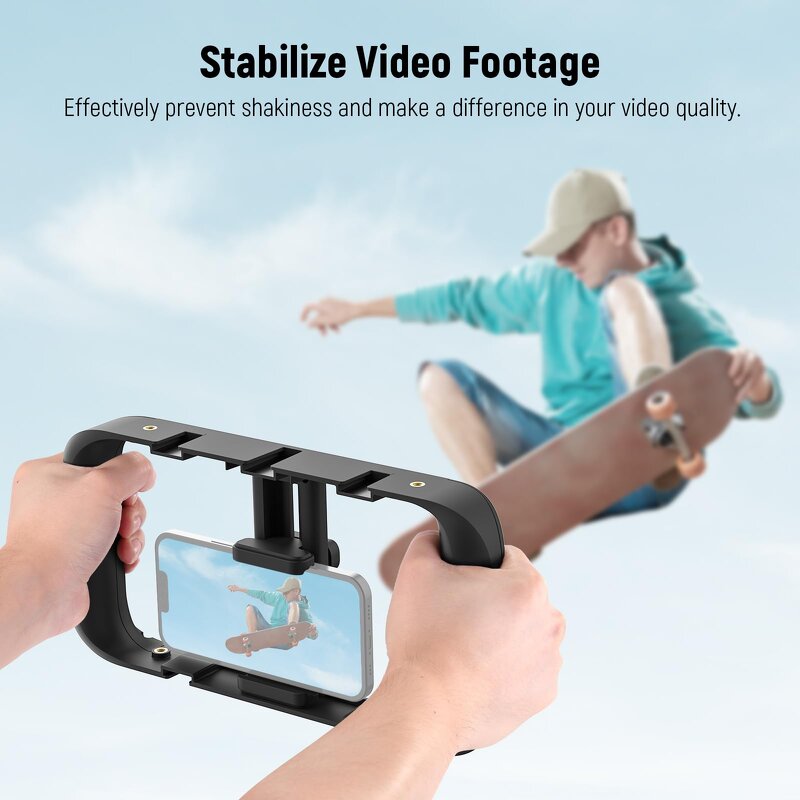 NEEWER Smartphone Video Rig - Phone Video Stabilizer Grip Vlogging Cage