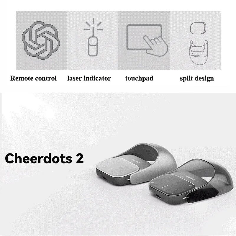 Cheerdots 2 - Detachable Air Mouse Wireless Touchpad All-in-one Pocket AI