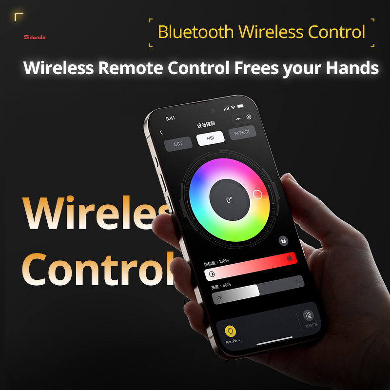 SIDANDE 2077 PRO - 80W MAX RGB Fill 2700-6500K 11000Lux LED Video Panel Light