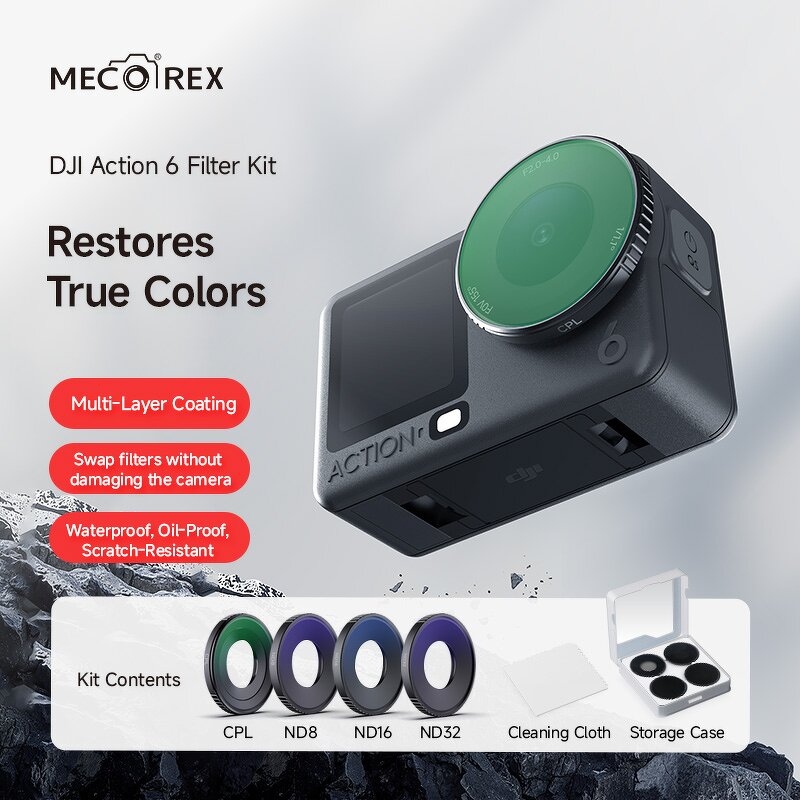 DJI Action 6 Filter Kit - ND Filters Soft Light Filters and UV Filters