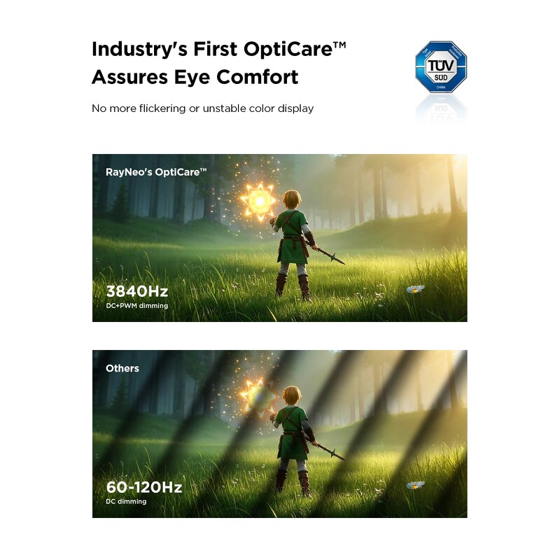 RayNeo Air 3s - AR Glasses 201" Mega Screen 3840Hz Micro OLED Display