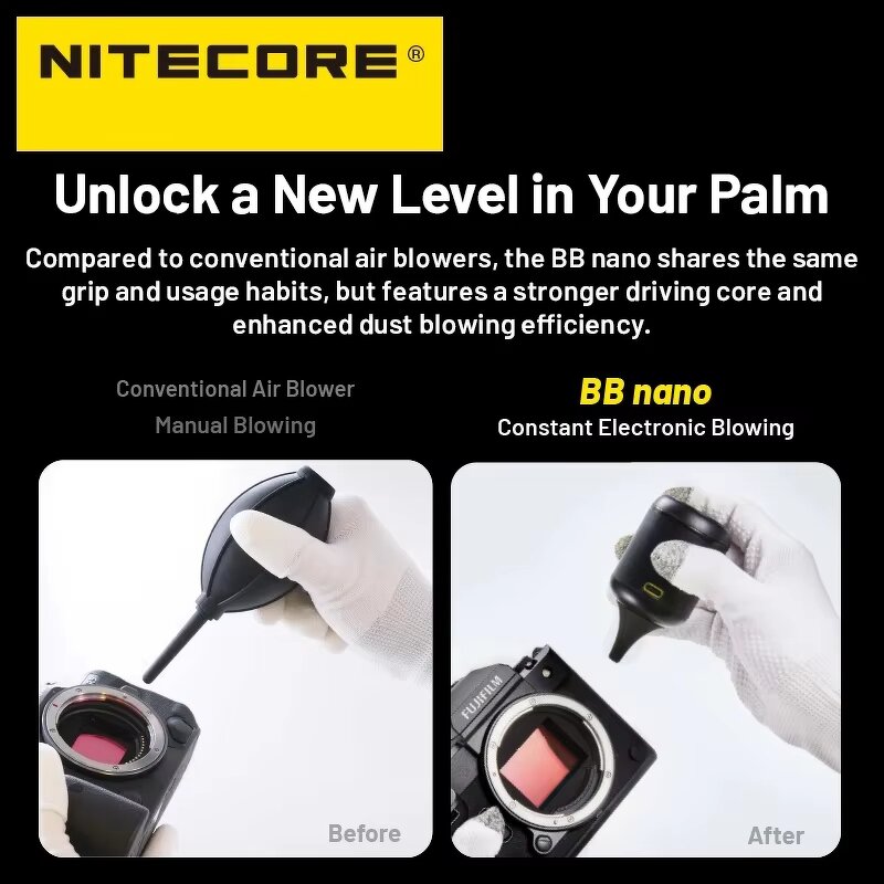 NITEC ORE BB Nano - Electric Camera Air Blower Mini Cordless Vacuum Cleaner