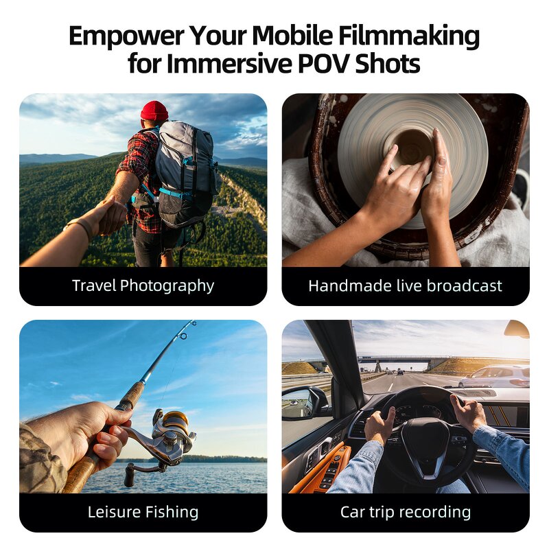 TELESIN Silicone Magnetic Neck Mount - Quick Release Hold for Iphone Samsung Phone