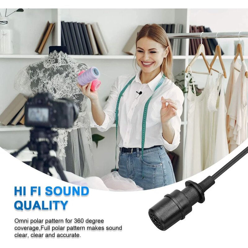 BOYA BY-M1 PRO - 3.5mm TRRS Condenser Lavalier Lapel Omnidirectional Wired Microphone