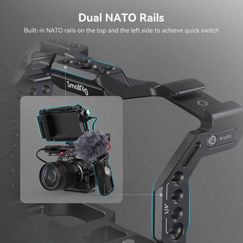 SmallRig 4159 - Quick-Release Cage for Canon EOS R6 Mark II L-Bracket