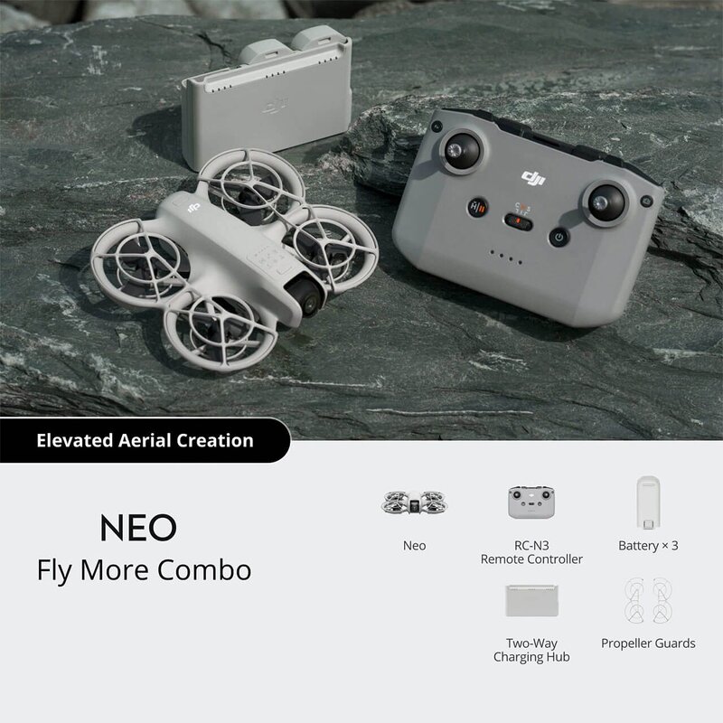 DJI Neo Fly More Combo - Mini FPV Drone for RC-N2 RC 2 Goggles 3