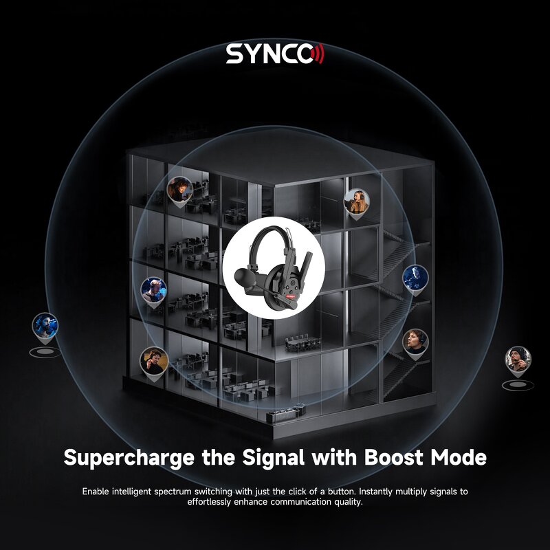 SYNCO Xtalk XPro - 2.4G Wireless Intercom System MasterFree Noise Reduction Headset
