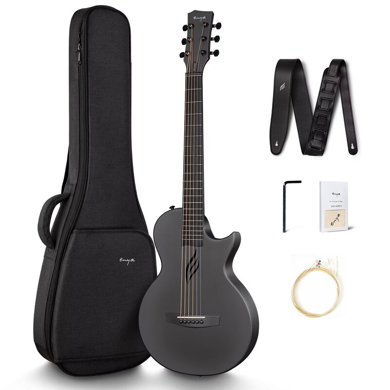 Enya Nova Go - Acoustic Guitar Carbon Fiber One Body 35 Inches Travel with Kit