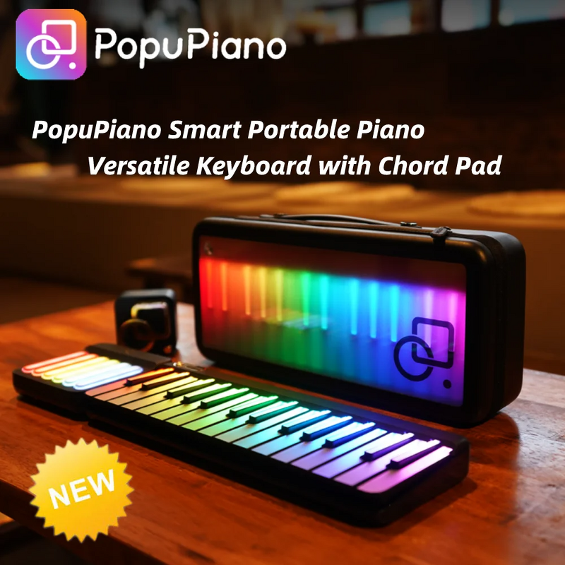PopuPiano - Intelligent Portable Piano MIDI Controller Intelligent LED Keyboard
