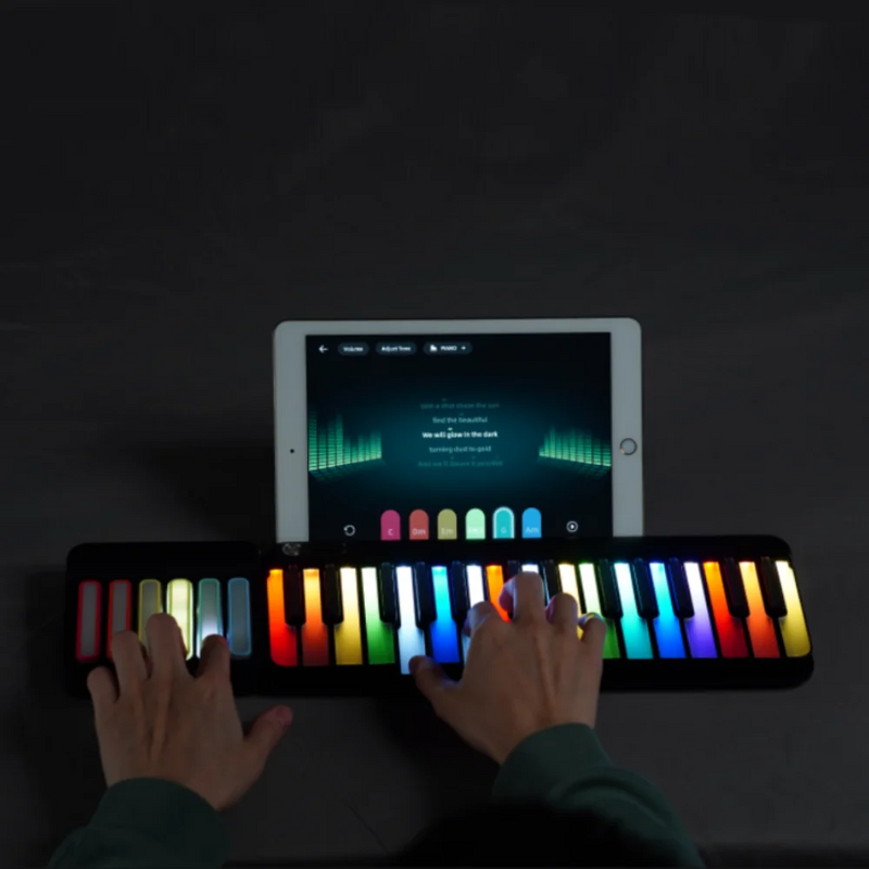 PopuPiano - Intelligent Portable Piano MIDI Controller Intelligent LED Keyboard