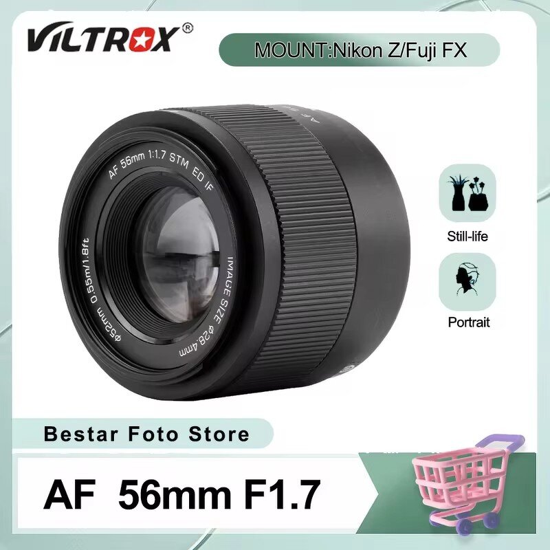 Viltrox 56mm F1.7 - APS-C Auto Focus Portrait Lens for Fuji X-E3 X-T5 Nikon Z30