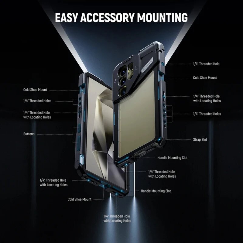 NEEWER PA042 - Phone Cage for SAMSUNG S24 Ultra Protective Phone Stabilizer