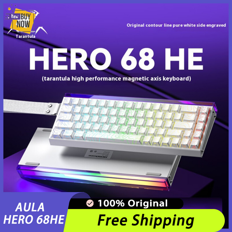AULA Hero 68HE - Magnetic Keyboard RGB Light USB-C Hot Swap Esports 8K