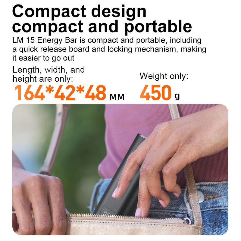 LM15 - Photography Light Power Supply Handle Fill Light Camera Battery