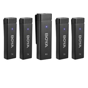 BOYA BY-W4 - 4-Channel Wireless Lavalier Lapel Microphone for iPhone Camera