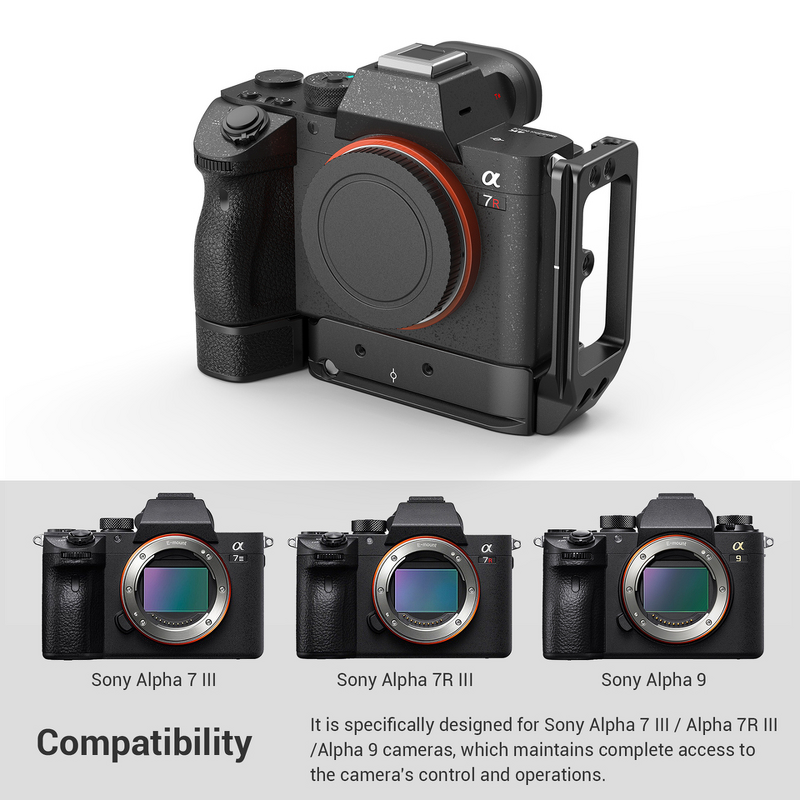 SmallRig 2122 - Quick Release Arca Style Metal L-Bracket for Sony A7M3 A7R3