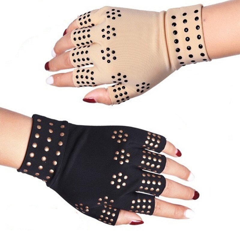 Magnetic Therapy Gloves Manufacturer - Custom Service Half Finger Copper Compression for Arthritis