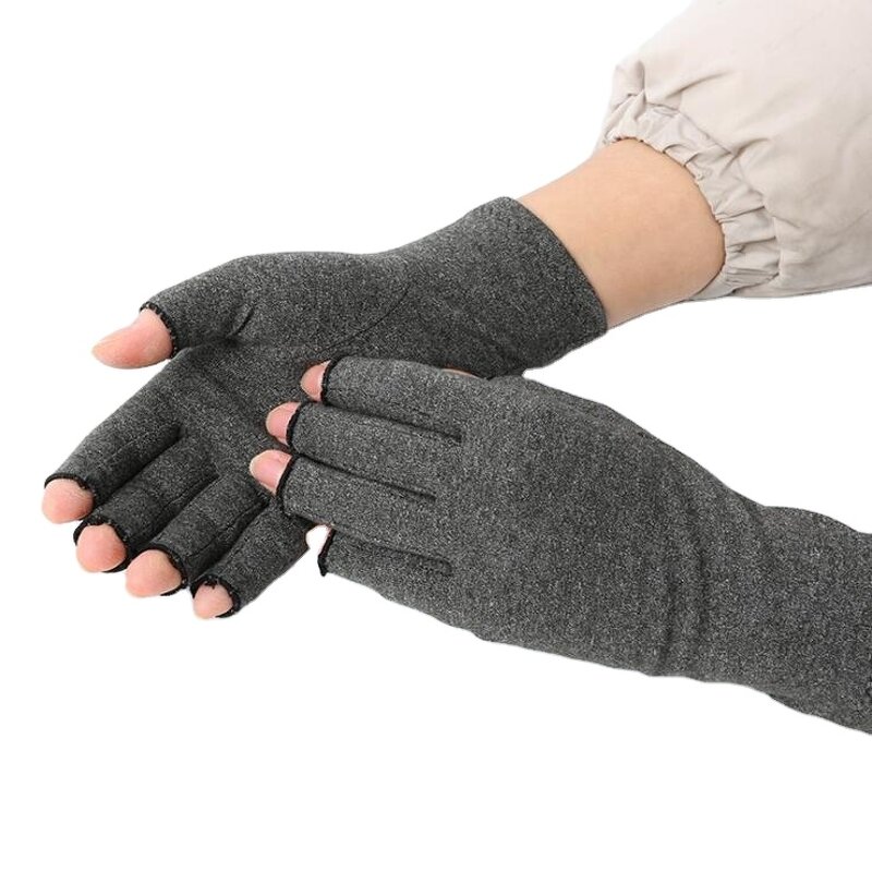 Arthritis Compression Gloves Manufacturer - Custom Color Half Finger Therapy for Joint Strain Relief