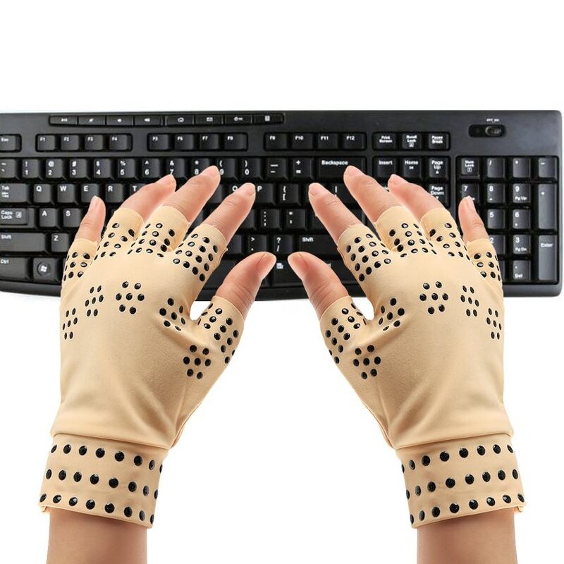 Magnetic Therapy Gloves Manufacturer - Custom Service Half Finger Copper Compression for Arthritis