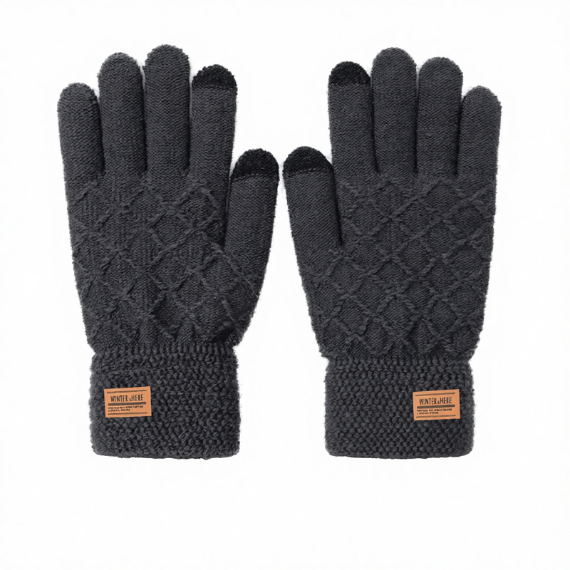 Ski Gloves Manufacturer - Outdoor Winter Warm Full Finger Mittens Thermal Touchscreen Knitted Stretch
