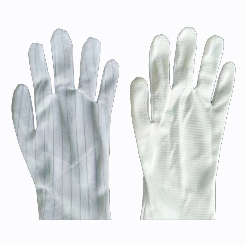 Anti-static Dust-free Work Gloves Manufacturer - Dispensing Anti-slip Conductive White Stripe Protection