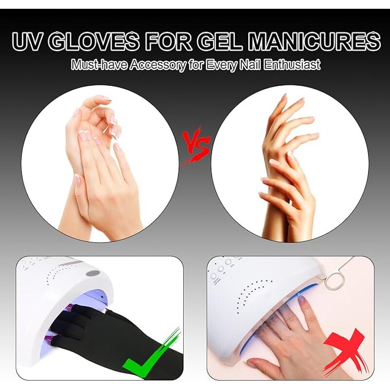 UV Protection Gloves - UPF50+ for Manicures with Gel Nail Lamp Hand Protection