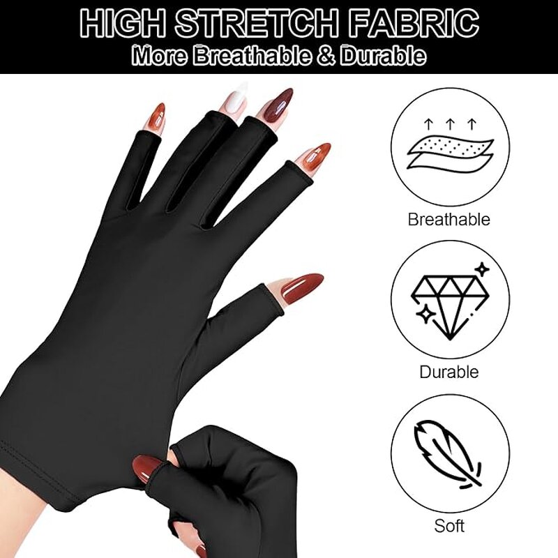 UV Protection Gloves - UPF50+ for Manicures with Gel Nail Lamp Hand Protection