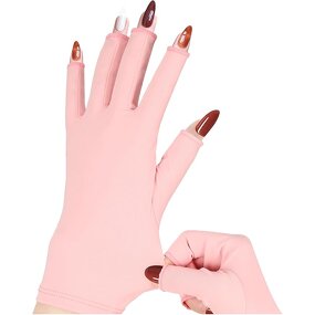Nail Gel Gloves - Reusable Half-Finger Anti-Ultraviolet for Hands & Arms