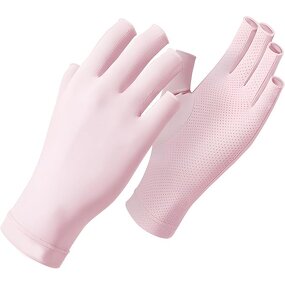 UV-Resistant Gloves - Pink UPF99+ Cool Fabric with Nylon Lining