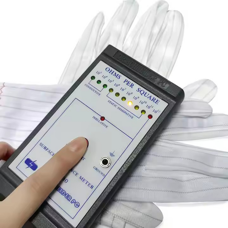 Work Gloves - Pure White Anti-Static Dust-Free for Industrial Work