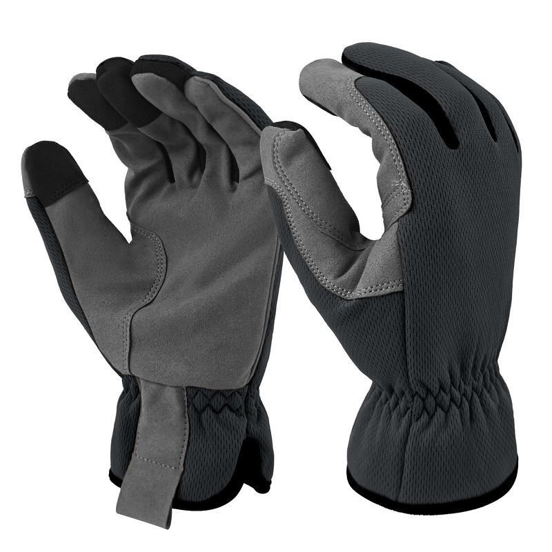 Work Gloves - 3D Breathable Mesh Palm Microfiber Three-Finger Touch Screen