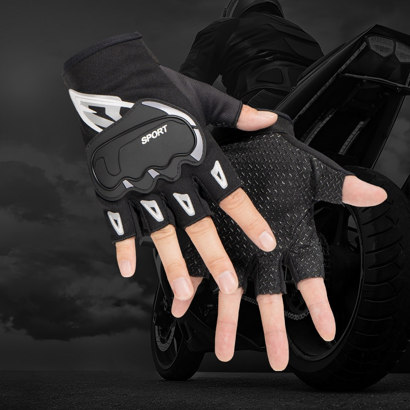 Men's Riding Gloves - Half-Finger Non-Slip Tactical for Bicycle & Motorcycle