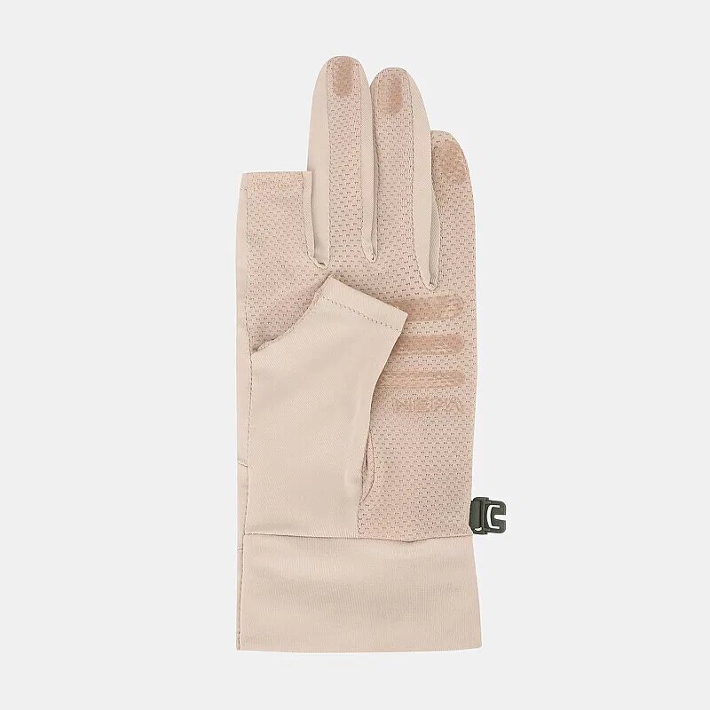 Sports Gloves - Beige Two-Finger Silicon Anti-Slip for Riding Summer