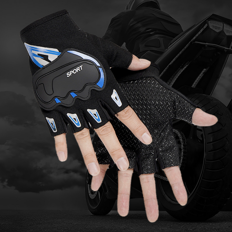 Men's Riding Gloves - Half-Finger Non-Slip Tactical for Bicycle & Motorcycle