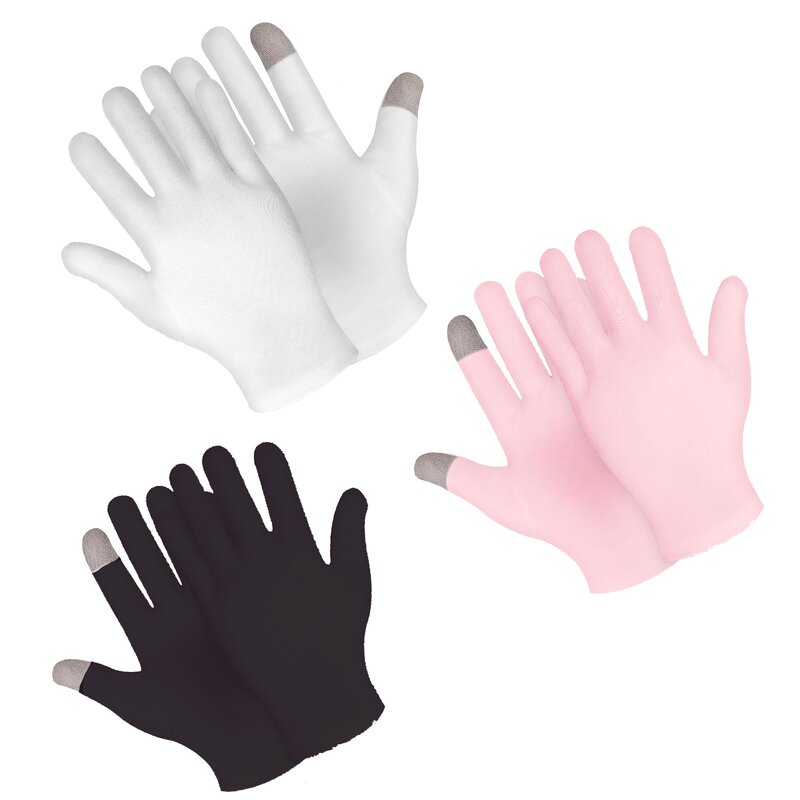 Cotton Gloves - Large Size Touch Screen for Dry Hand Nighttime Moisturizing