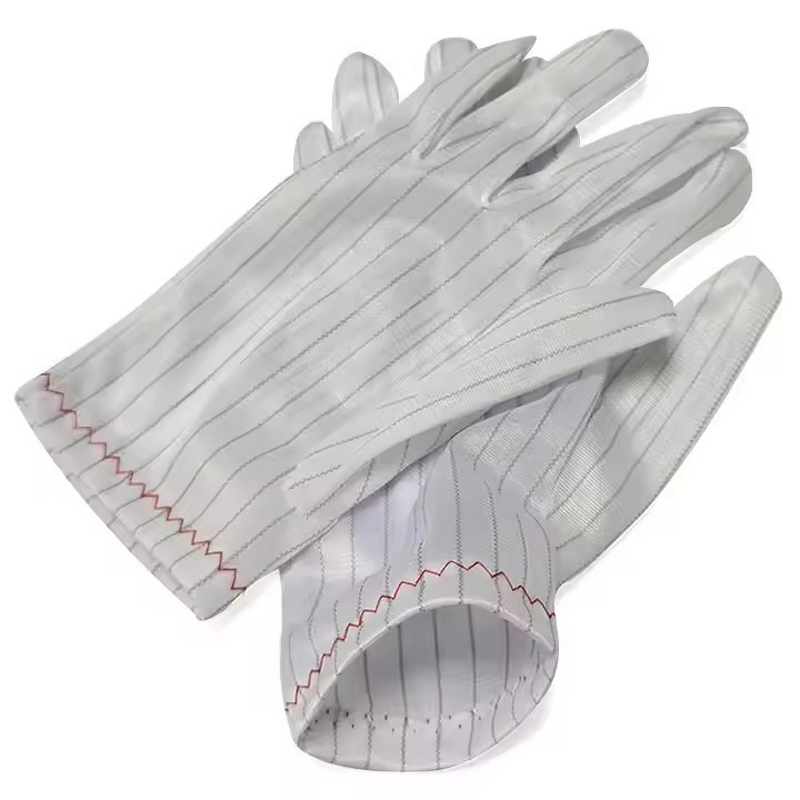 Work Gloves - Pure White Anti-Static Dust-Free for Industrial Work