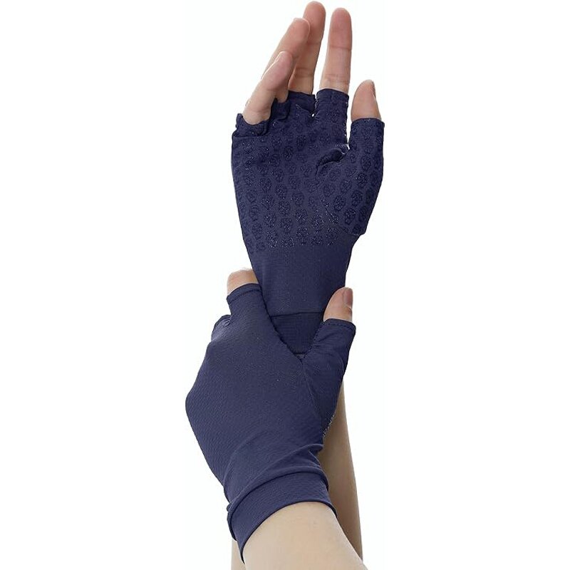 Summer Sun Gloves - Unisex UPF 50+ Fingerless with Silicone Gel SPF