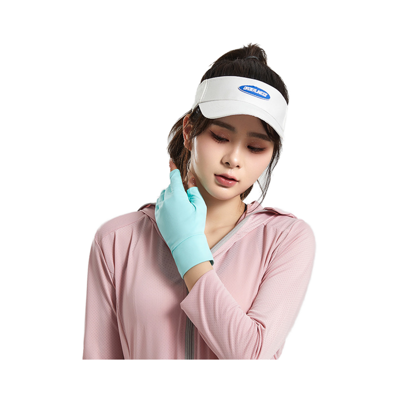 Polyester Gloves - Half-Finger 5 Color for Outdoor Sunscreen & Beauty
