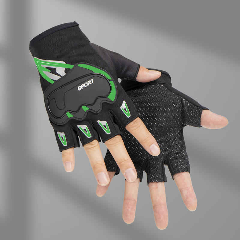 Men's Riding Gloves - Half-Finger Non-Slip Tactical for Bicycle & Motorcycle